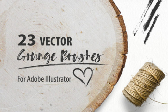23 Dirty Grunge Vector Brushes for AI