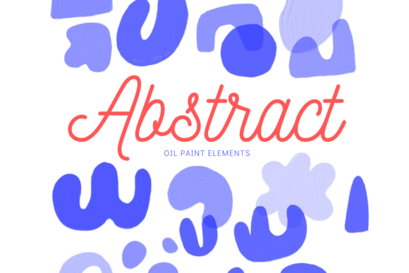 Abstract Oil Paint Elements for Realistic Digital Art