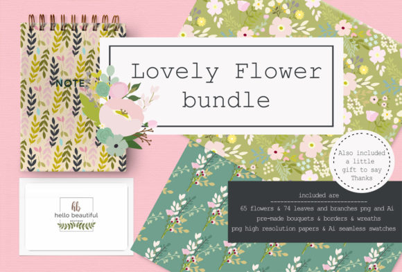Beautiful Flower Bundle Illustration