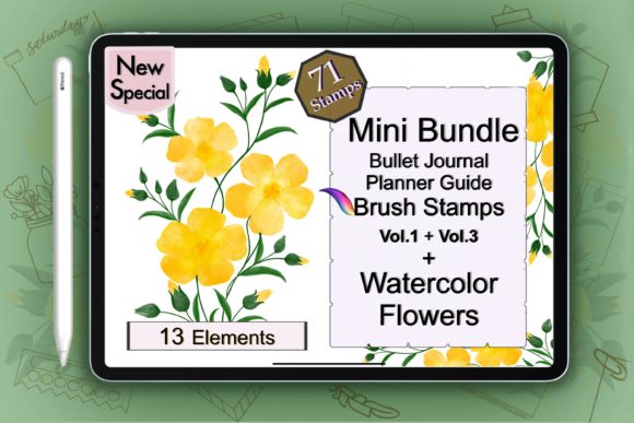 Brushes Stamps Guide Planner