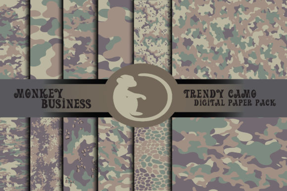Camouflage Digital Paper Pack: A Versatile Tool for Modern Designers and Entrepreneurs