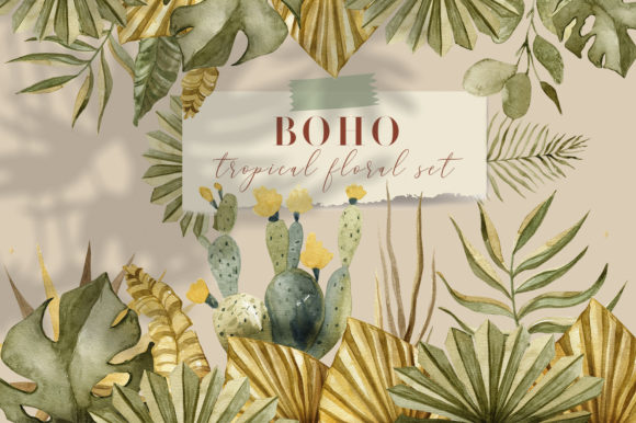 Discover the Boho Tropical Floral Set: A Modern Twist on Classic Artistry