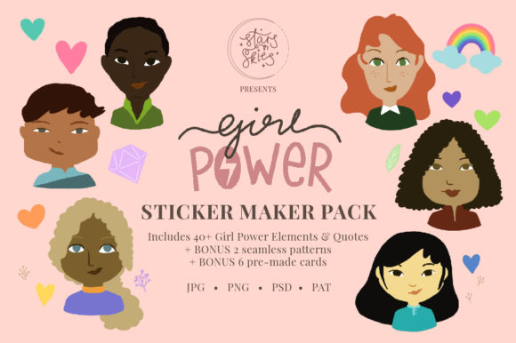 Girl Power Sticker Maker Pack: A Creative Tool for Empowerment