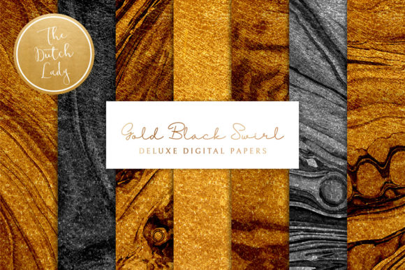 Gold Black Paint Swirl Textures: A Versatile Digital Resource for Creative Projects