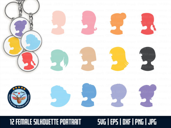 Keychain Female Silhouette Portrait: A Versatile Design for Creators and Entrepreneurs