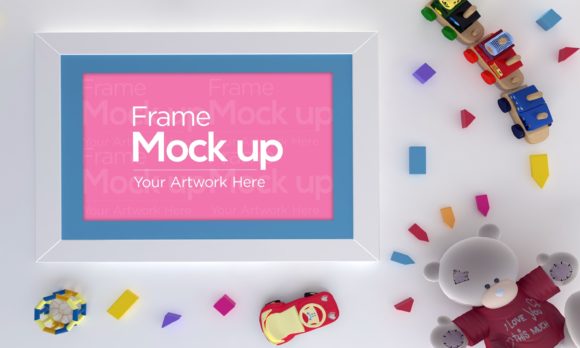 Kids Toys Frame Mockup Composition: A Creative Tool for Branding and Design