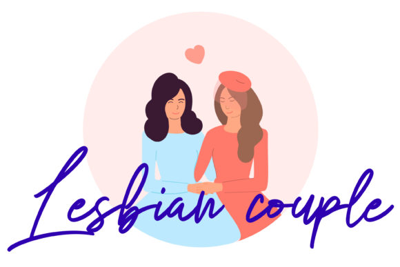Lesbians Couple. LGBT Clipart: Strategic Value and Practical Use