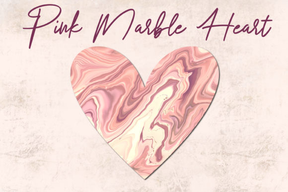 Pink Marble Heart: A Stylish Design Element for Every Project