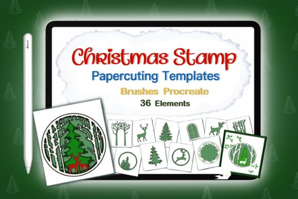 Procreate Christmas Cutting Brush Stamp: A Creative Tool for Digital Artists
