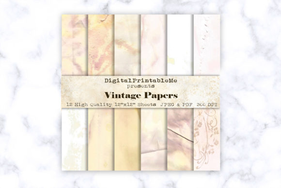 Tea Stained Digital Paper, Vintage Aged: A Versatile Creative Resource