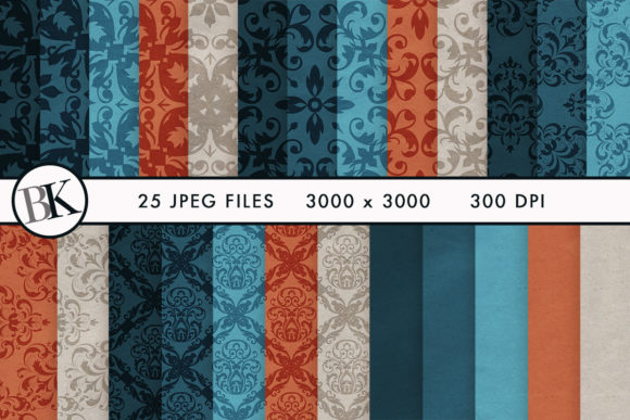 Teal Orange Vintage Textured Paper: A Timeless Addition to Your Creative Projects